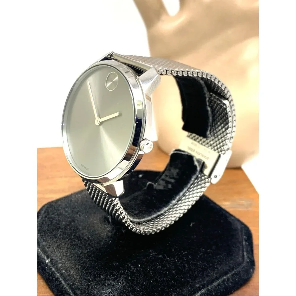 Movado Men's Watch 3600599 Bold Swiss Quartz Gray Dial Gunmetal Steel Band 42mm